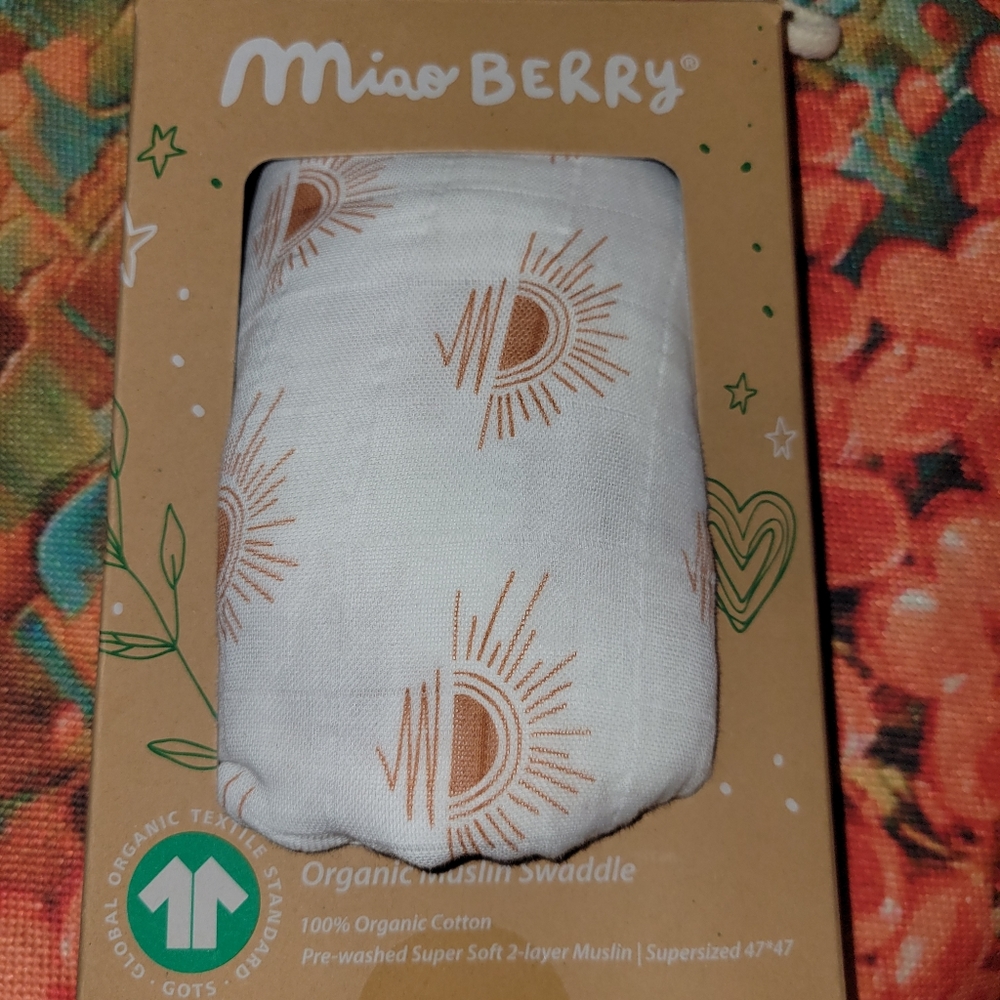 👶🏾👶blanket -100% Organic Cotton Baby Muslin Swaddle Blanket